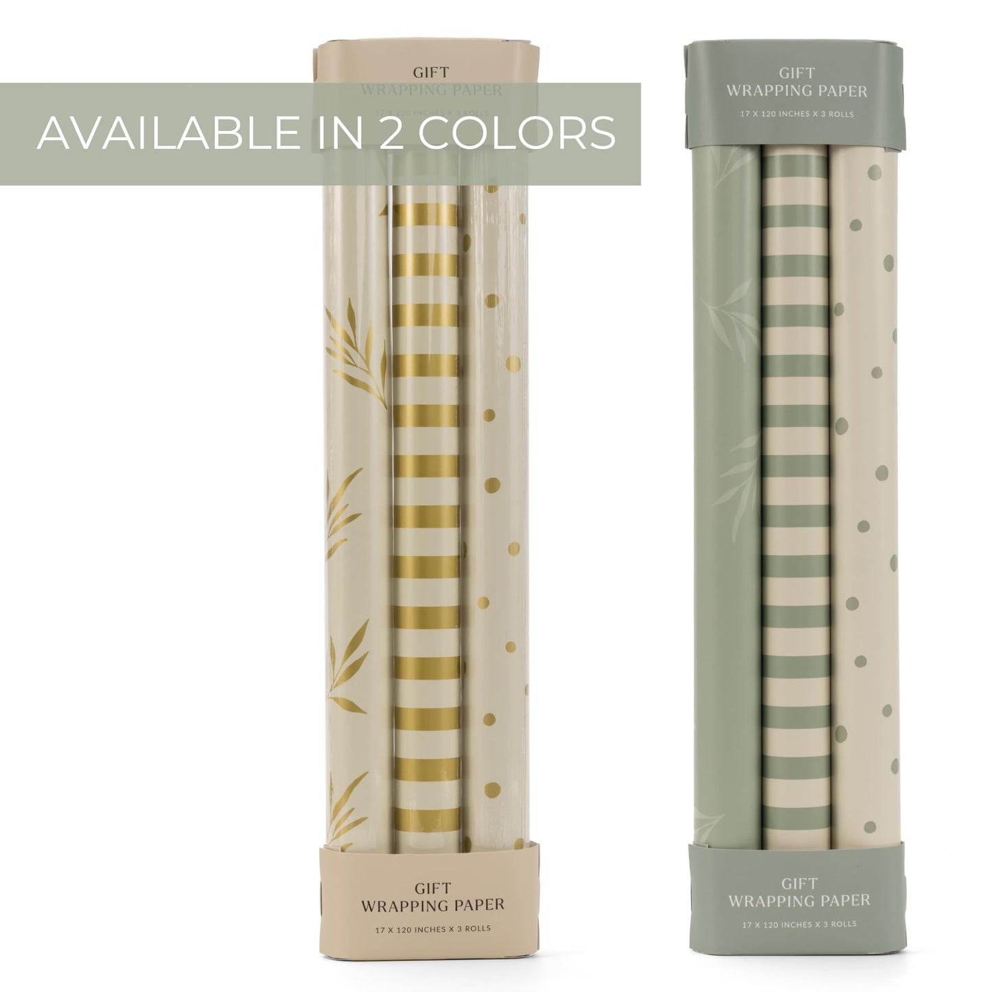 ZICOTO Beautiful Gift Wrapping Paper Rolls for All Occasions - Set of 3 Quality Rolls For Wedding, Birthday, Baby Shower & Christmas - Add a Touch of Magic to Every Gift You Wrap - 17 x 120 in