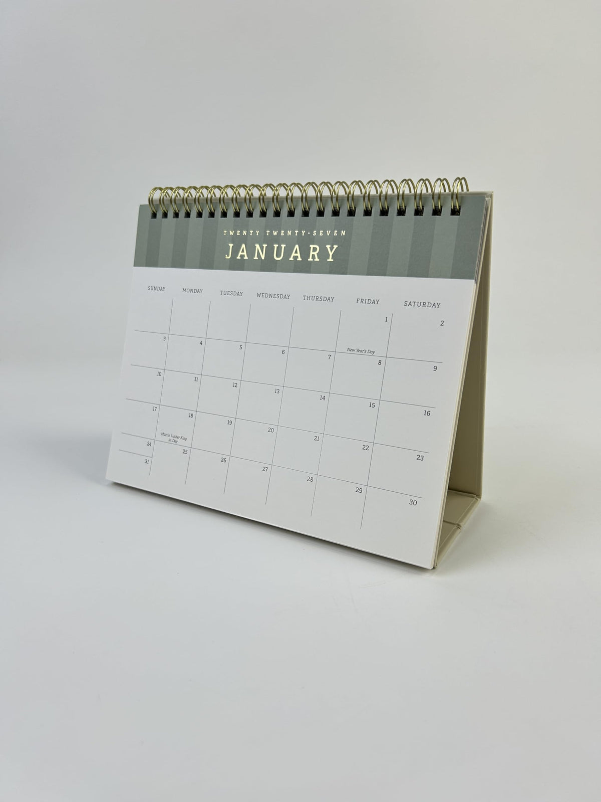 Aesthetic Desk Calendar 2027-2028 - Runs from January 2027 until July 2028