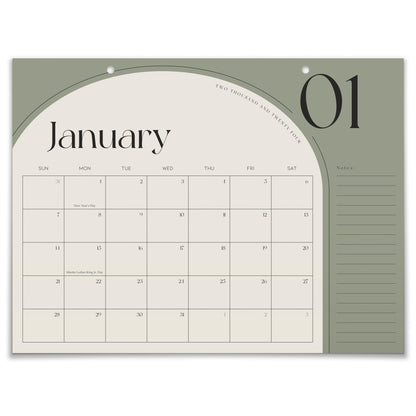 Aesthetic 2024 Desk Calendar - Minimal 2023-2024 Desktop Or Wall Calendar Runs Until December 2024 - The Perfect Large Calendar for Easy Planning