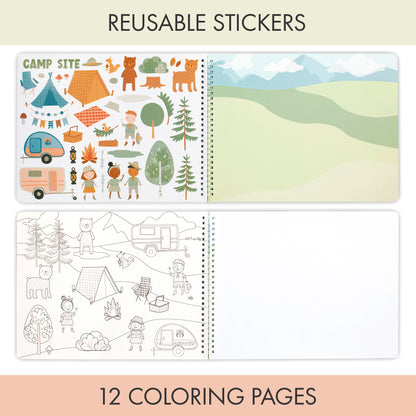 ZICOTO Fun Sticker and Coloring Book For Kids - Entertaining Sticker Activity With Vibrant Themes Keeps Kids Ages 4-8 Busy