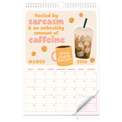Beautiful 2026 Wall Calendar - Cheeky & Fun Calendar from January to December 2026 - The Perfect Aesthetic Wall Planner for Home or Office