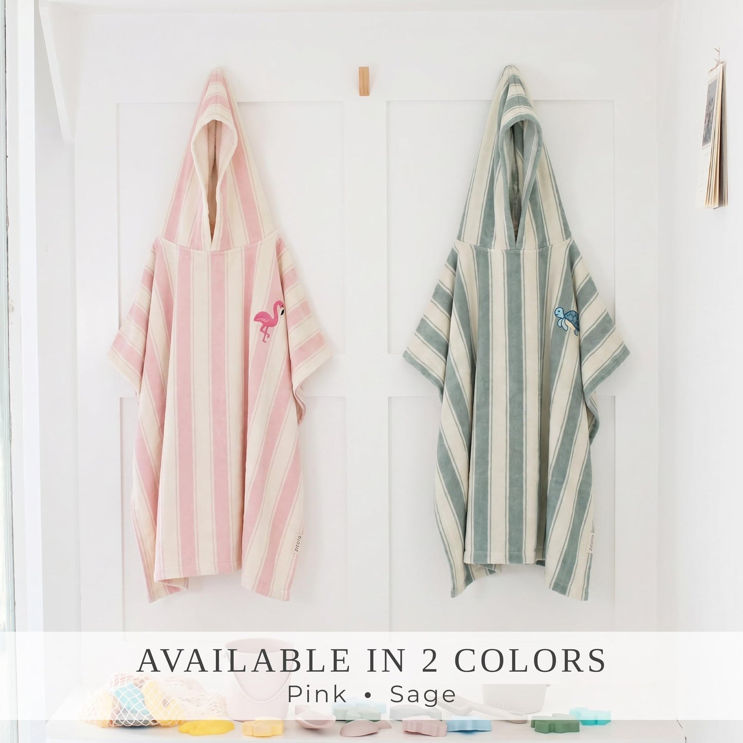 ZICOTO Stylish Hooded Beach Towel for Kids - Extra Soft and Fast Drying Poncho for Toddlers 0-3 Years is Made of Premium Cotton - Perfect Baby Cover Up for Beach Days or Pool and Bath Time Adventures