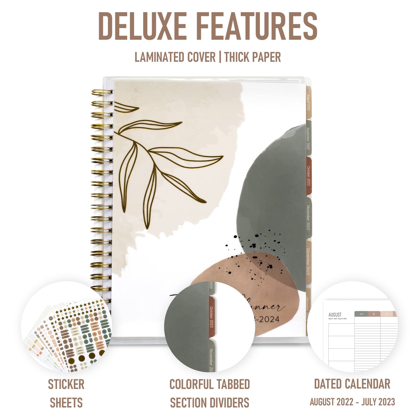 Aesthetic Teacher Planner For The 2023-2024 Academic School Year - Your All Incl. 8.5" x 11" Lesson Plan Book Supplies - Easily Organize Your Daily, Weekly & Monthly Classroom/Homeschool Schedule