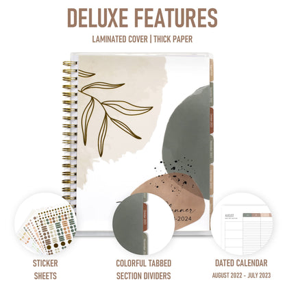 Aesthetic Teacher Planner For The 2023-2024 Academic School Year - Your All Incl. 8.5" x 11" Lesson Plan Book Supplies - Easily Organize Your Daily, Weekly & Monthly Classroom/Homeschool Schedule