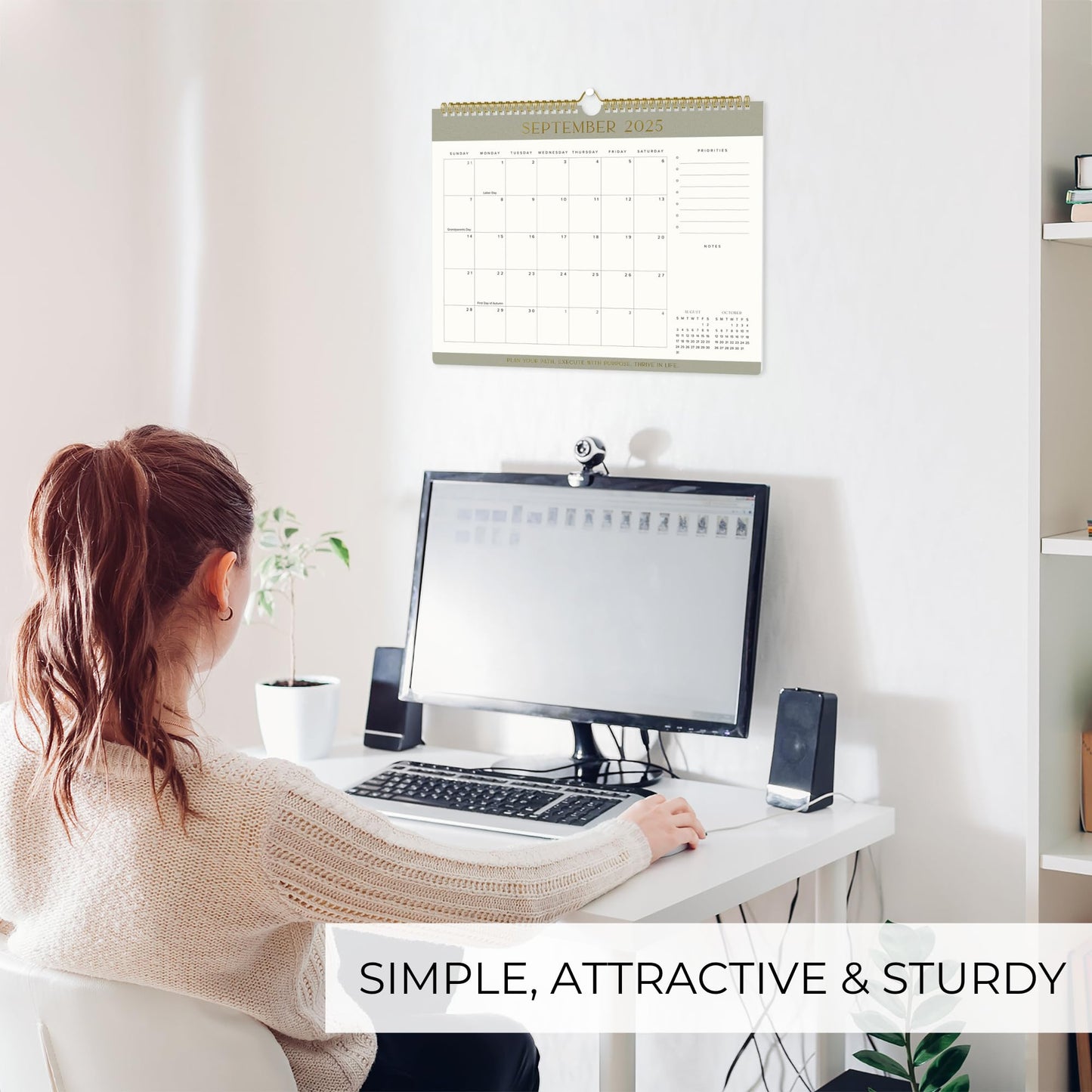 Aesthetic 2025-2026 Wall Calendar - Runs from January 2025 Until July 2026 - The Perfect Wall Hanging Calendar Planner for Easy Organizing