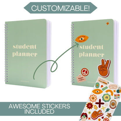 Aesthetic 2023-2024 Student Planner To Stay Organized - A Beautiful 8.5" x 5.5" Planner for Middle and High School Students with Weekly & Monthly Spreads For The 23-24 Academic Year