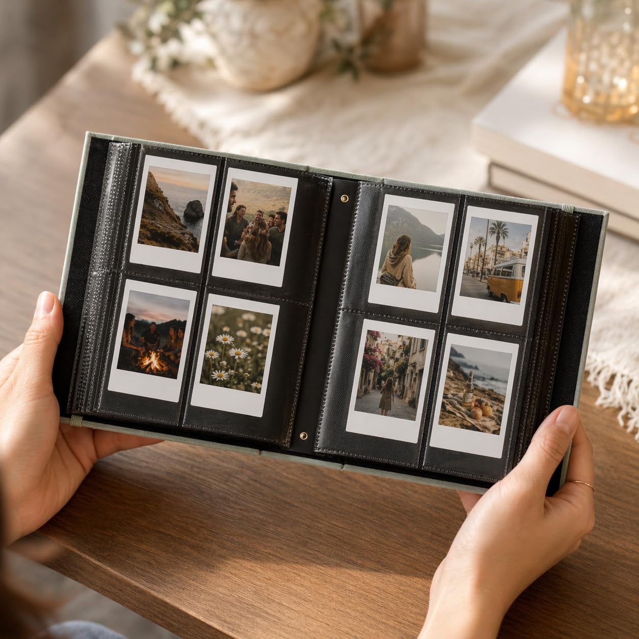 Beautiful Photo Album for 2x3 in Polaroid Photos - Safely Holds Your 240 Pictures Of Unique Memories - The Perfect Instax Mini Compatible Photo Book To Store Pictures Or Trading Collection Cards
