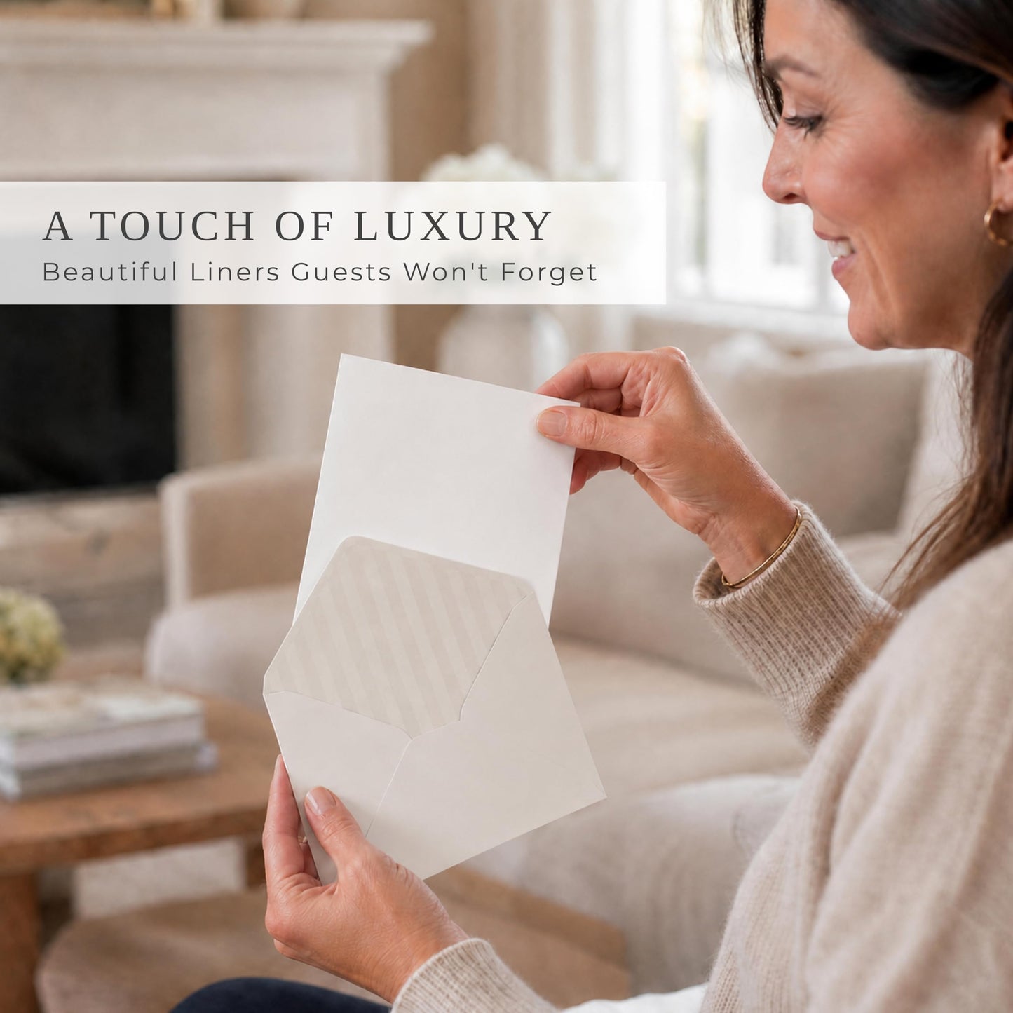 Elegant Set of 50 Invitation Envelopes 5x7 - Beautiful Self-Sealing A7 Premium Envelopes in 5 Colors Incl. Sage Green - The Perfect Set for Weddings, Bridal Shower, Engagement and Anniversary Cards