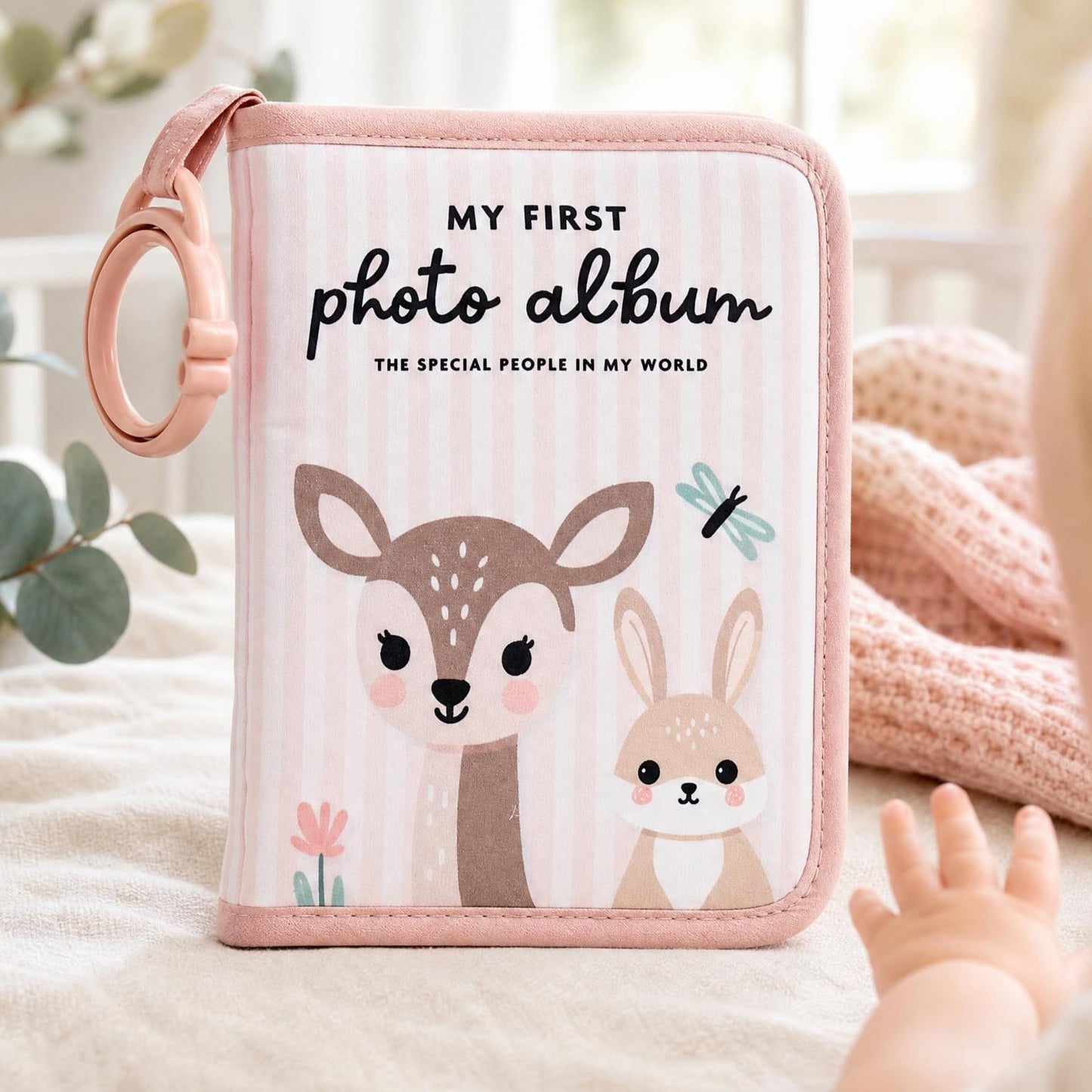ZICOTO Adorable Baby Photo Albums with Soft Pages for Little Hands to Flip Through - First Photo Album for Baby to Recognize Family Members - Precious Baby Photo Book for Newborn & Baby Shower