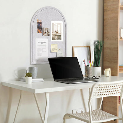 Large Arched Felt Bulletin Board - Stylish Perfectly Sized 21.5" x 17" Cork Board Alternative for Office & Wall Decor – Bulletin Board Set with Pins is Perfect to Display Your Photos