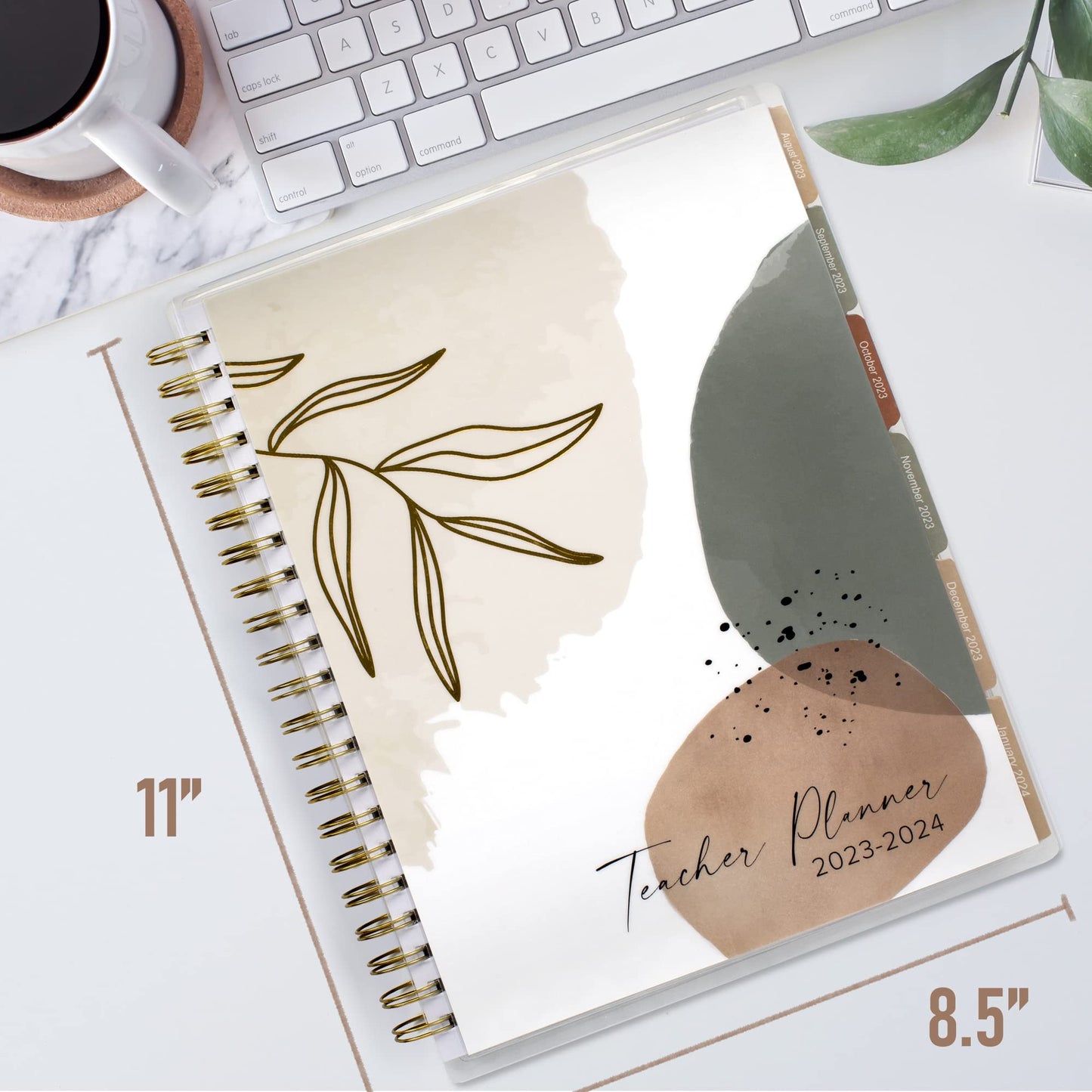 Aesthetic Teacher Planner For The 2023-2024 Academic School Year - Your All Incl. 8.5" x 11" Lesson Plan Book Supplies - Easily Organize Your Daily, Weekly & Monthly Classroom/Homeschool Schedule