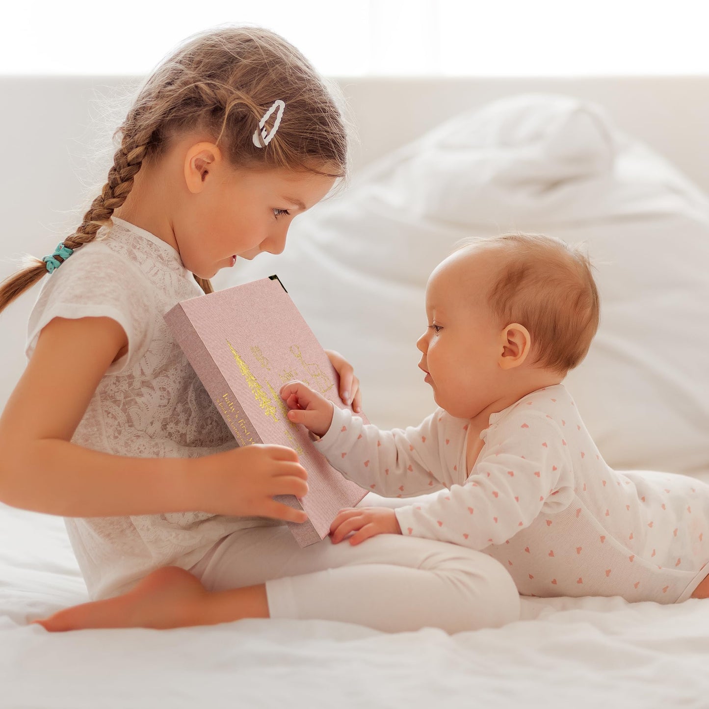 Keepsake Baby Memory Book for Boys and Girls - Timeless First 5 Year Baby Book - Neutral Journal Scrapbook or Photo Album - Record a Milestone for Every Event from Birth to Age 5