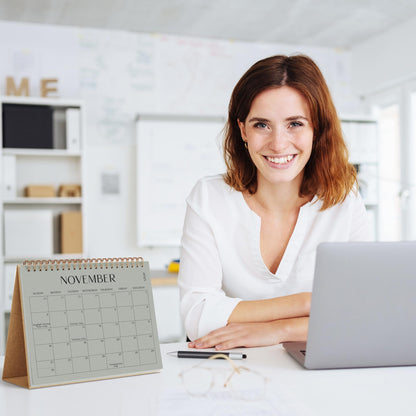 Aesthetic Desk Calendar 2025-2026 - Runs from June 2025 until December 2026 - Beautiful Small 25-26 Flip Desktop Calendar for Easy Organizing