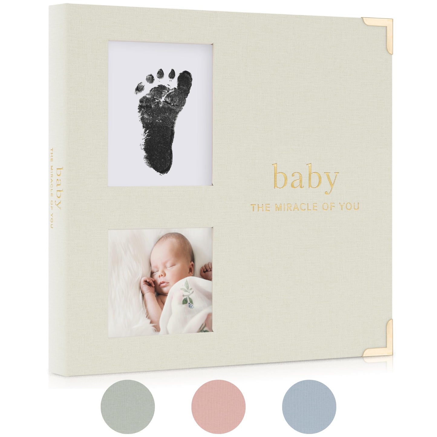 Keepsake Baby Memory Book for Boys and Girls - Timeless First 5 Year Baby Book With Photoslots - Cute Journal Scrapbook or Photo Album - Record a Milestone for Every Event from Birth to Age 5