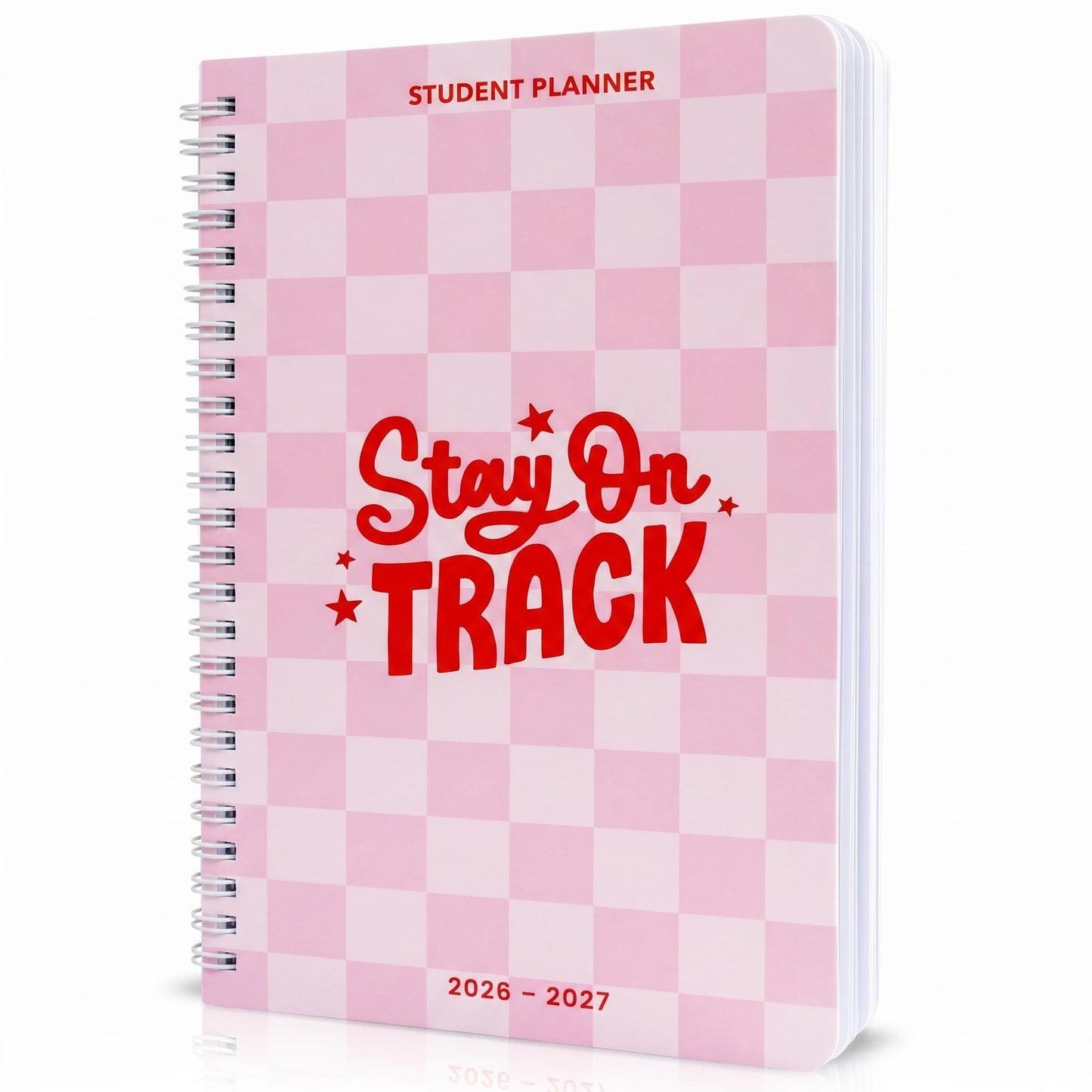 Aesthetic 2026-2027 Student Planner To Stay Organized - A Beautiful 8.5" x 5.8" Checkered Planner for Middle and High School Students with Weekly & Monthly Spreads For The 26-27 Academic Year