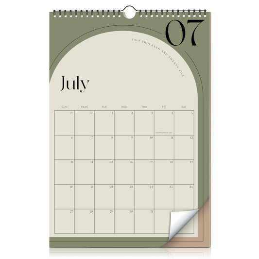 Aesthetic 2025-2026 Wall Calendar - Runs Until July 2026 - The Perfect Wall Hanging Calendar Planner for Easy Organizing