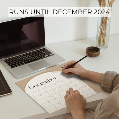 Aesthetic 2024 Desk Calendar - Minimal 2023-2024 Desktop Or Wall Calendar Runs Until December 2024 - The Perfect Large Calendar for Easy Planning