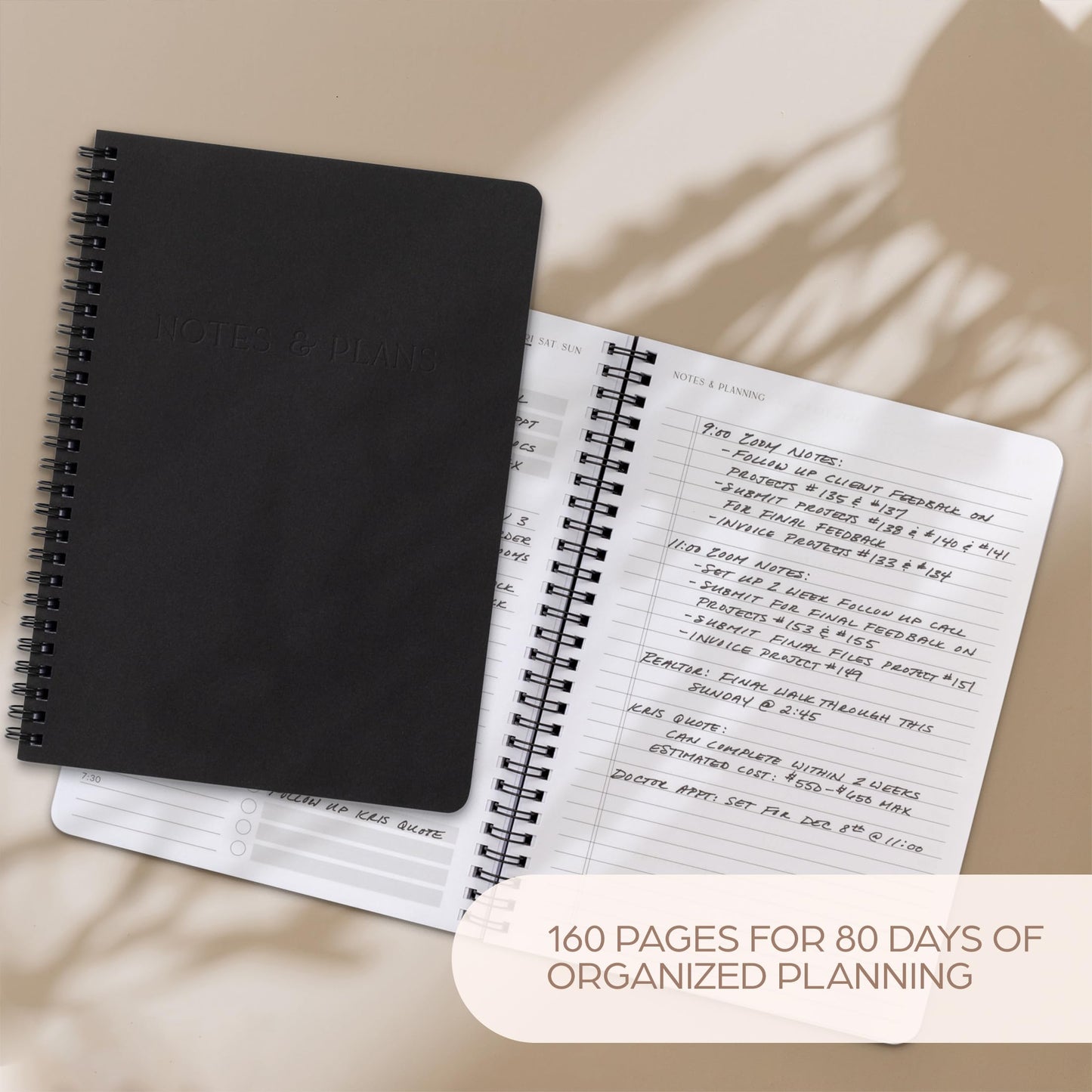 Beautiful Daily Planner And Notebook With Hourly Schedule - Aesthetic Spiral To do List Notepad to Easily Organize Your Tasks And Appointments - Stylish Book And School Or Office Supplies For Women