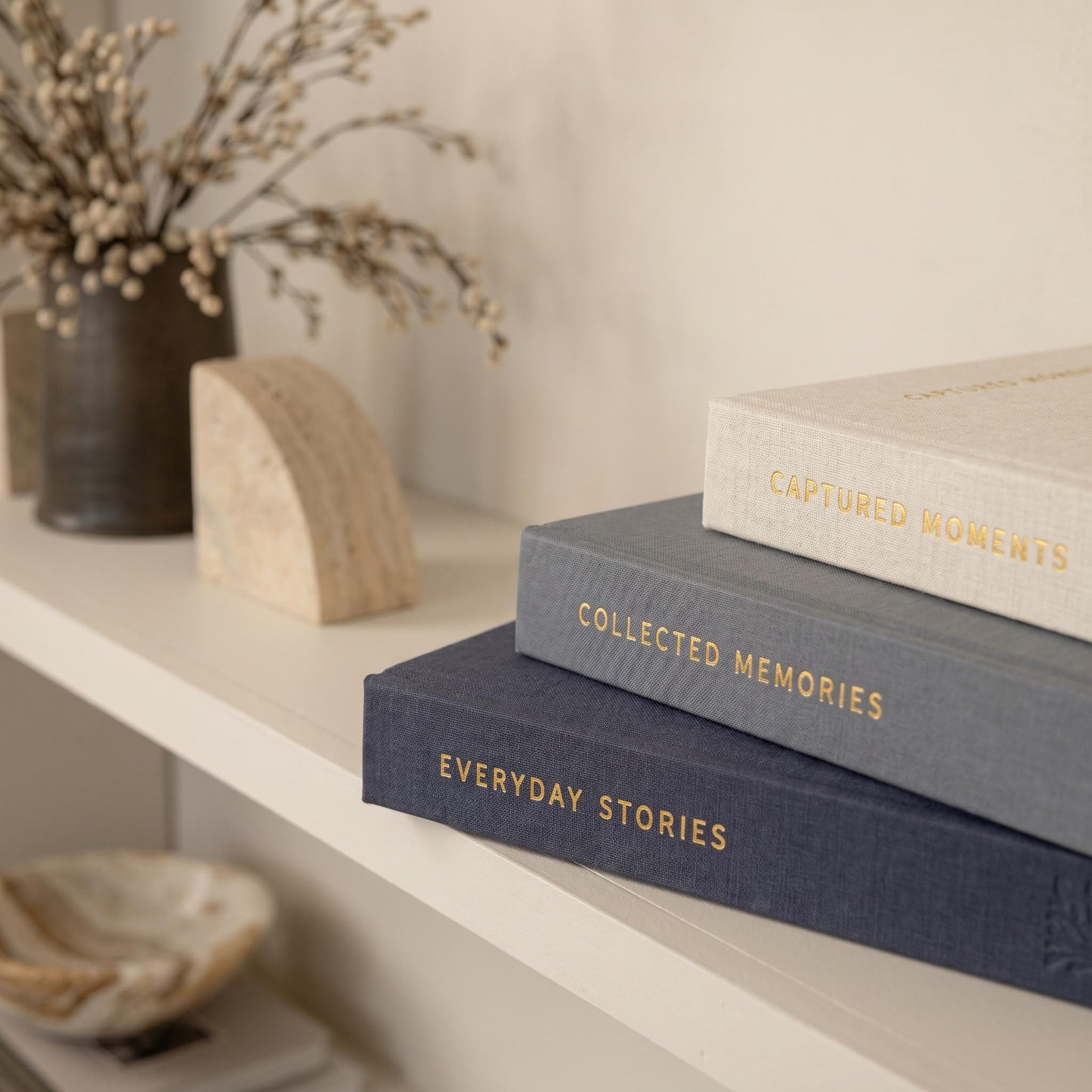 Beautiful Photo Album Set of 3 For 4x6 Photos - Safely Holds Up To 216 Pictures of Unique Memories - The Perfect Small Photo Book Set To Store All Pictures of Treasured Family, Baby or Wedding Moments