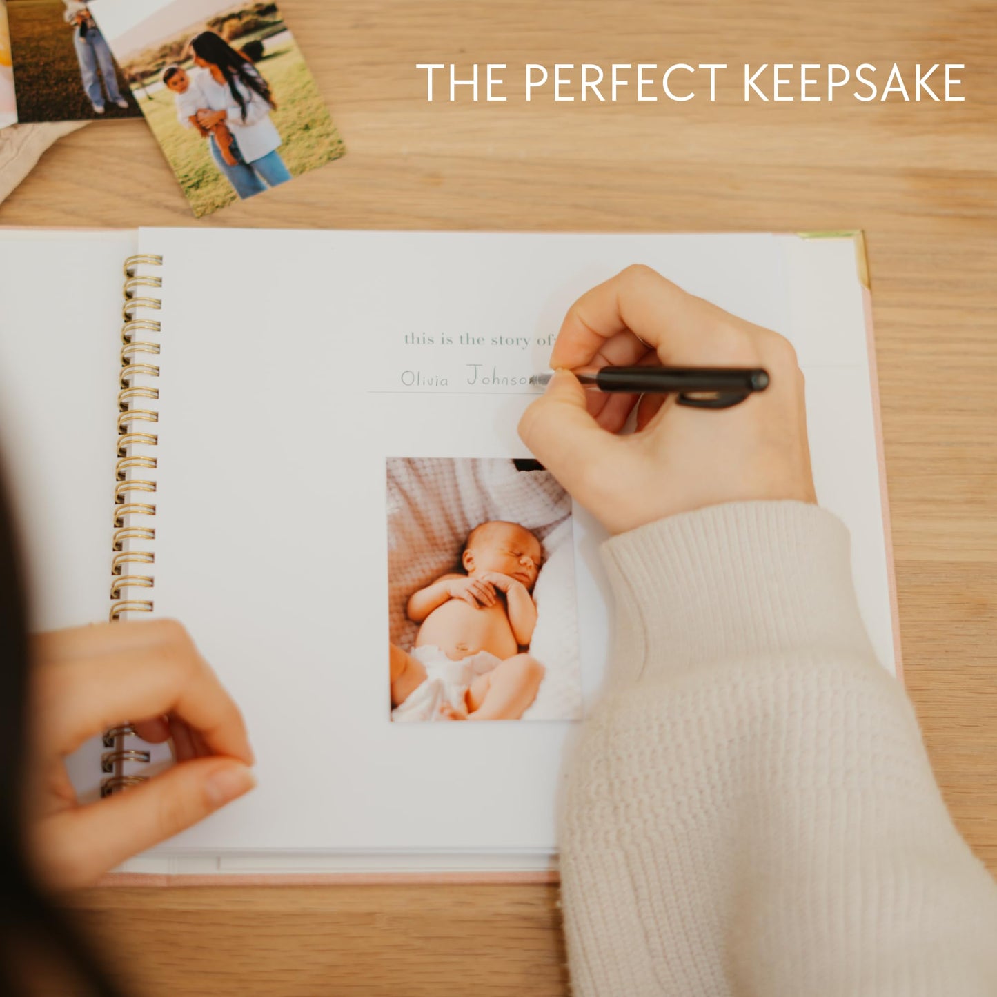 Keepsake Baby Memory Book for Boys and Girls - Timeless First 5 Year Baby Book - Neutral Journal Scrapbook or Photo Album - Record a Milestone for Every Event from Birth to Age 5