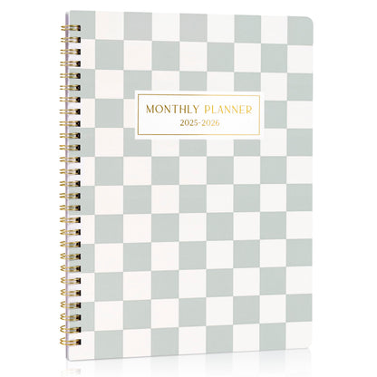 Beautiful Checkered 2025-2026 Monthly Planner and Calendar Book - To Do List Notebook That Easily Organizes Your Tasks to Boost Productivity - Runs From January 2025 Until December 2026