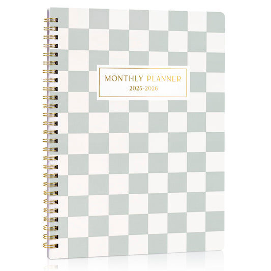 Beautiful Checkered 2025-2026 Monthly Planner and Calendar Book - To Do List Notebook That Easily Organizes Your Tasks to Boost Productivity - Runs From January 2025 Until December 2026