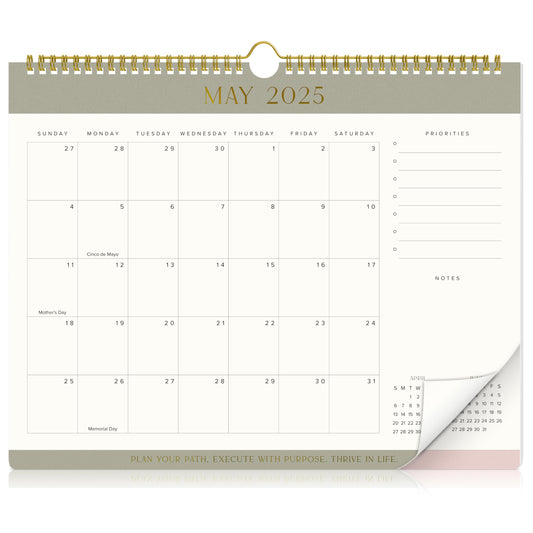 Aesthetic 2025-2026 Wall Calendar - Runs from January 2025 Until July 2026 - The Perfect Wall Hanging Calendar Planner for Easy Organizing