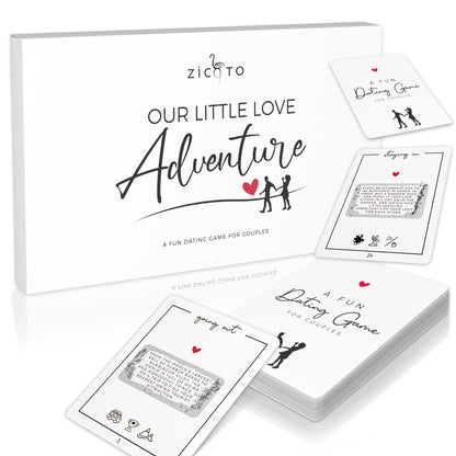 ZICOTO 40 Fun Date Night Ideas for Couples - The Perfect Scratch Off Card Deck Game for Unique Date Night Adventures - Great for Him/Your Boyfriend, Husband, Girlfriend or Wife