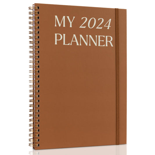 Beautiful 2024 Daily Planner - 7" x 10" Daily Planner for Women or Men with Weekly & Monthly Spreads for Easy Planning - Perfect Calendar Book To Organize All Tasks and Boost Productivity