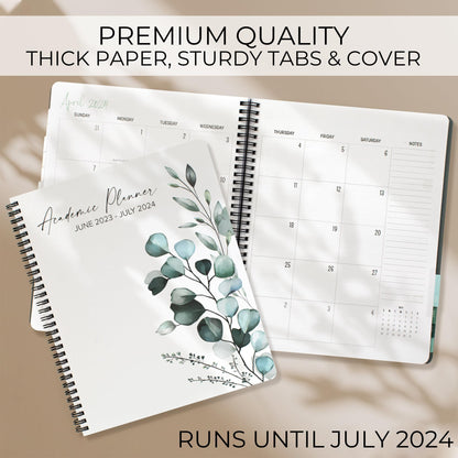 Simplified 2023-2024 Academic Planner - A Beautiful 8.5" x 10.5" Daily Planner to Easily Stay Organized - Perfect Calendar Book For Women or Men with Weekly & Monthly Spreads For The 23-24 School Year