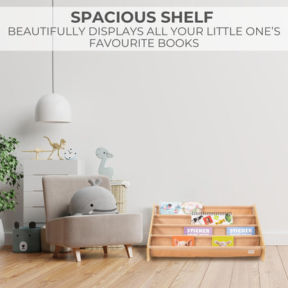 ZICOTO Decorative Bookshelf for Kids - Beautiful Shelf to Display All Books of Your Little One - The Perfect Nursery Organizer for Your Baby Girl or Boy's Montessori Bedroom or Toddler Play Room Decor