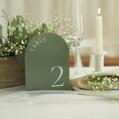 Beautiful Gold Wedding Table Numbers with Stands - Elegant Double Sided 5x7 inch Acrylic Signs Numbered 1-15 - The Perfect Decor for Your Wedding Reception Or Events