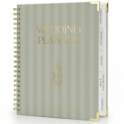 Beautiful Wedding Planner Book and Organizer - Perfect for Detailed Planning Of Your Big Day - Unique Engagement Gift for Newly Engaged Couples, Future Brides and Grooms