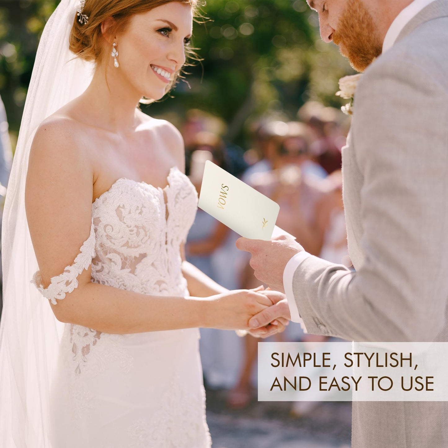 ZICOTO Elegant Vow Books With Gold Foil Lettering For Your Wedding - Perfectly Sized Vow Books With Plenty Of Pages To Write Whatever is on Your Heart - A Beautiful Addition For The Wedding Day