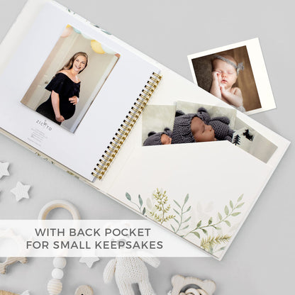 Keepsake Baby Memory Book for Boys & Girls - Timeless First 5 Year Baby Book Photo Album - Gender Neutral Journal Scrapbook - Record a Milestone for Every Event from Birth to Age 5