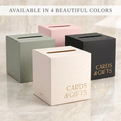 ZICOTO Elegant Wedding Card Box for a Beautiful Reception Gift Table – Lovely Card Box for Wedding, Graduation and Celebration Decor – Charming Envelope Gift Box