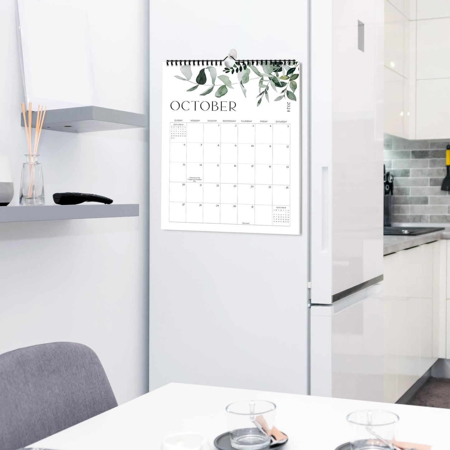 Aesthetic 2025 Wall Calendar - Runs from June 2024 Until December 2025 - The Perfect 2024-2025 Modern Greenery Calendar Planner for Easy Organizing