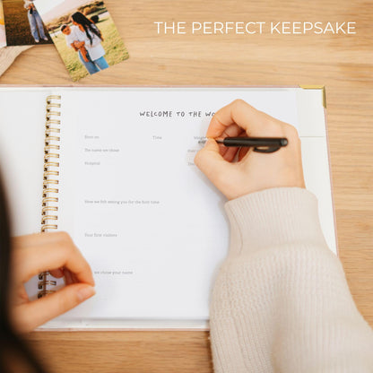 Keepsake Baby Memory Book for Boys and Girls – Timeless First 5 Year Baby Book – Neutral Journal Scrapbook or Photo Album - Record a Milestone for Every Event from Birth to Age 5