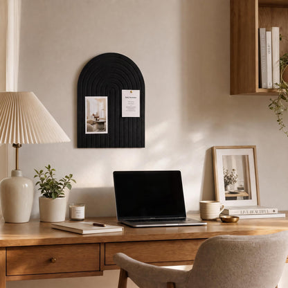 Large Arched Textured Felt Bulletin Board - Cork Board Alternative