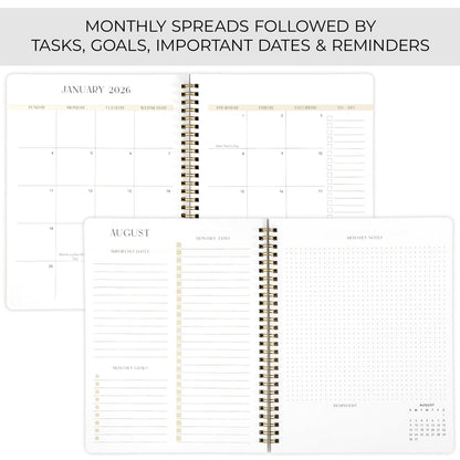Beautiful 2026-2027 Monthly Planner - To Do List Notebook That Easily Organizes Your Tasks to Boost Productivity - Runs From January 2026 Until December 2027
