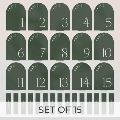 Beautiful Gold Wedding Table Numbers with Stands - Elegant Double Sided 5x7 inch Acrylic Signs Numbered 1-15 - The Perfect Decor for Your Wedding Reception Or Events