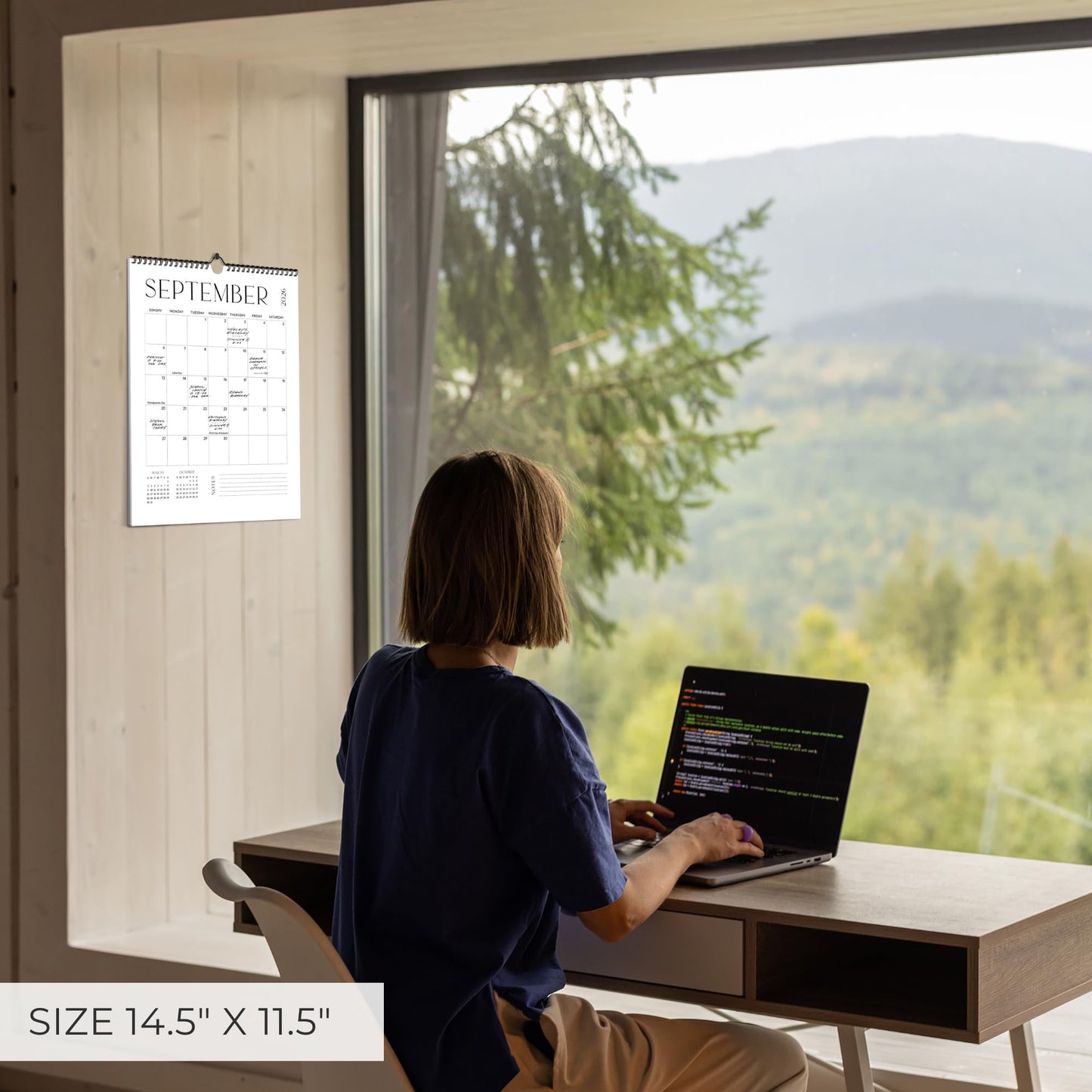 Beautiful 2026 Wall Calendar - Runs from January 2026 until July 2027 - Large 14.5" x 11.5" Office Wall Calendar for Easy Organizing