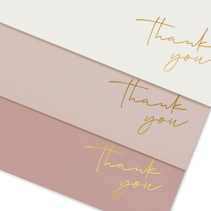 Beautiful Thank You Cards Set of 30 With Envelopes and Stickers - Elegant Blank Cards For Personalized Notes - Perfect Bulk Stationary Set For All Occasions incl. Weddings, Business & Baby Showers