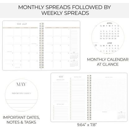 Beautiful 2026-2027 Monthly Planner - To Do List Notebook That Easily Organizes Your Tasks to Boost Productivity - Runs From July 2026 Until December 2027