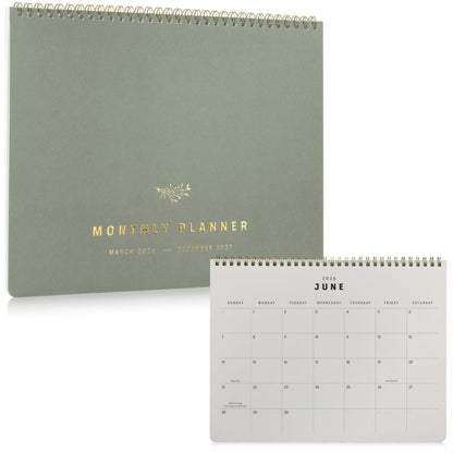 Beautiful Monthly Planner 2026–2027 – Top Spiral-Bound Calendar Book with Monthly Layouts, 8.5 x 10.95 in