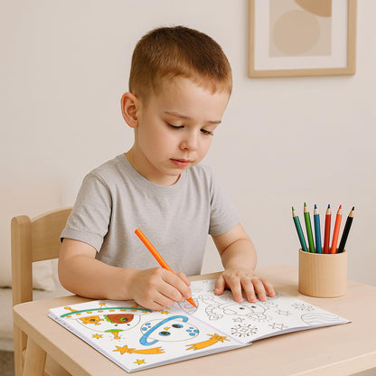 Fun Coloring Books for Kids Set of 3 - Exciting Dinosaur, Space & Trucks Coloring Book for Boys Ages 4-8 - Easy to Color Gift for Your Creative Little One