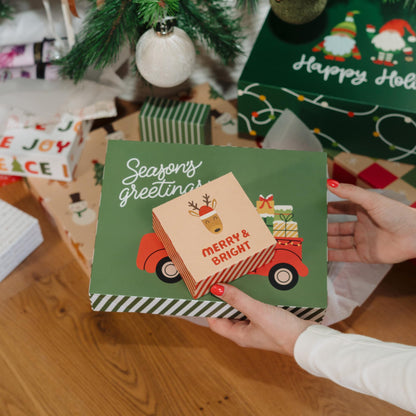 ZICOTO Beautiful Christmas Gift Boxes Set of 15 - Stylish Holiday Present Boxes with Assorted Festive Designs for Easy Christmas Gift Wrapping - Perfect Variety Set for Shirts, Clothing and More