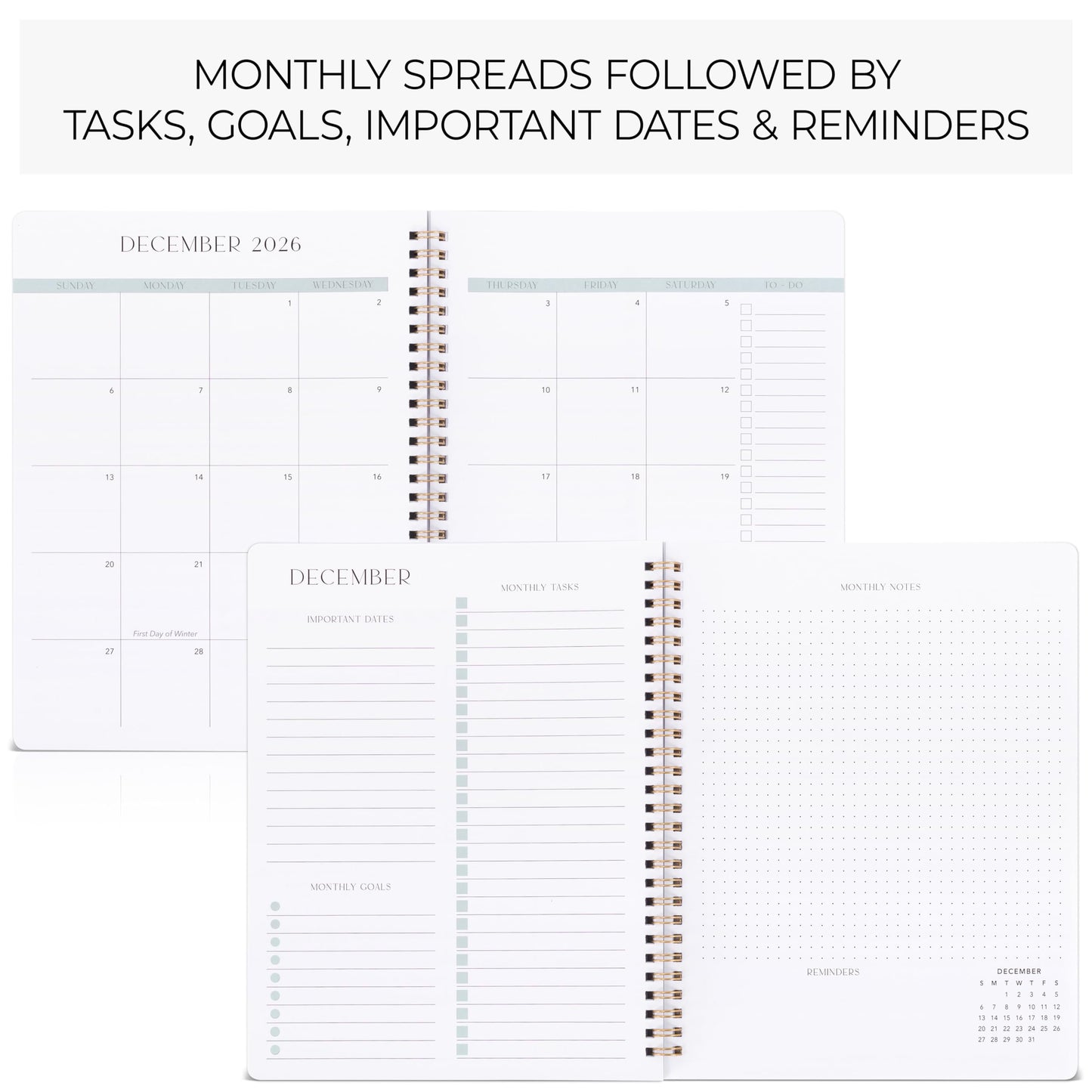 Beautiful 2026-2027 Monthly Planner and Calendar Book - To Do List Notebook That Easily Organizes Your Tasks to Boost Productivity - Runs From January 2026 Until December 2027