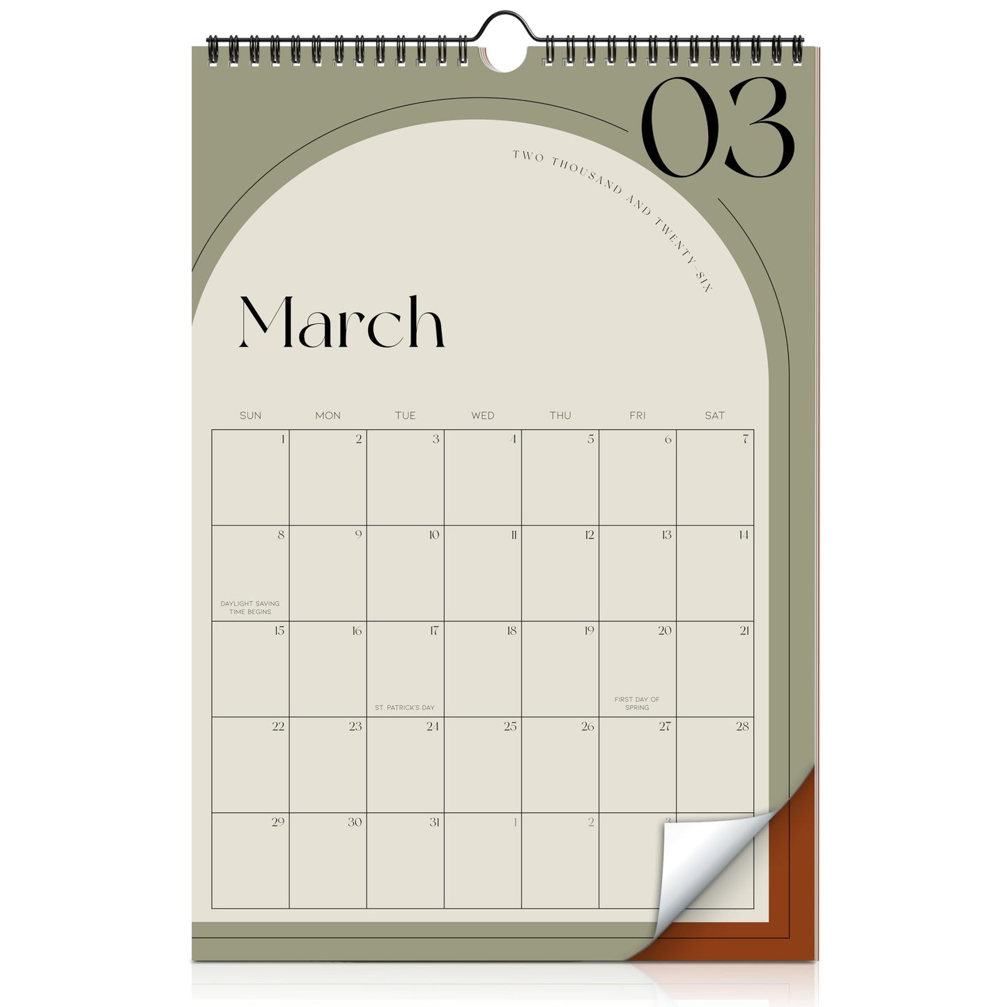 Aesthetic 2026 Wall Calendar - Runs Until December 2026 - The Perfect Wall Hanging Calendar Planner for Easy Organizing