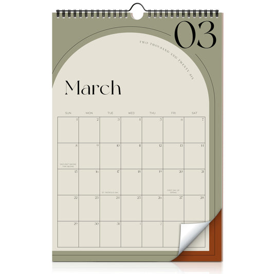 Aesthetic 2026 Wall Calendar - Runs Until December 2026 - The Perfect Wall Hanging Calendar Planner for Easy Organizing